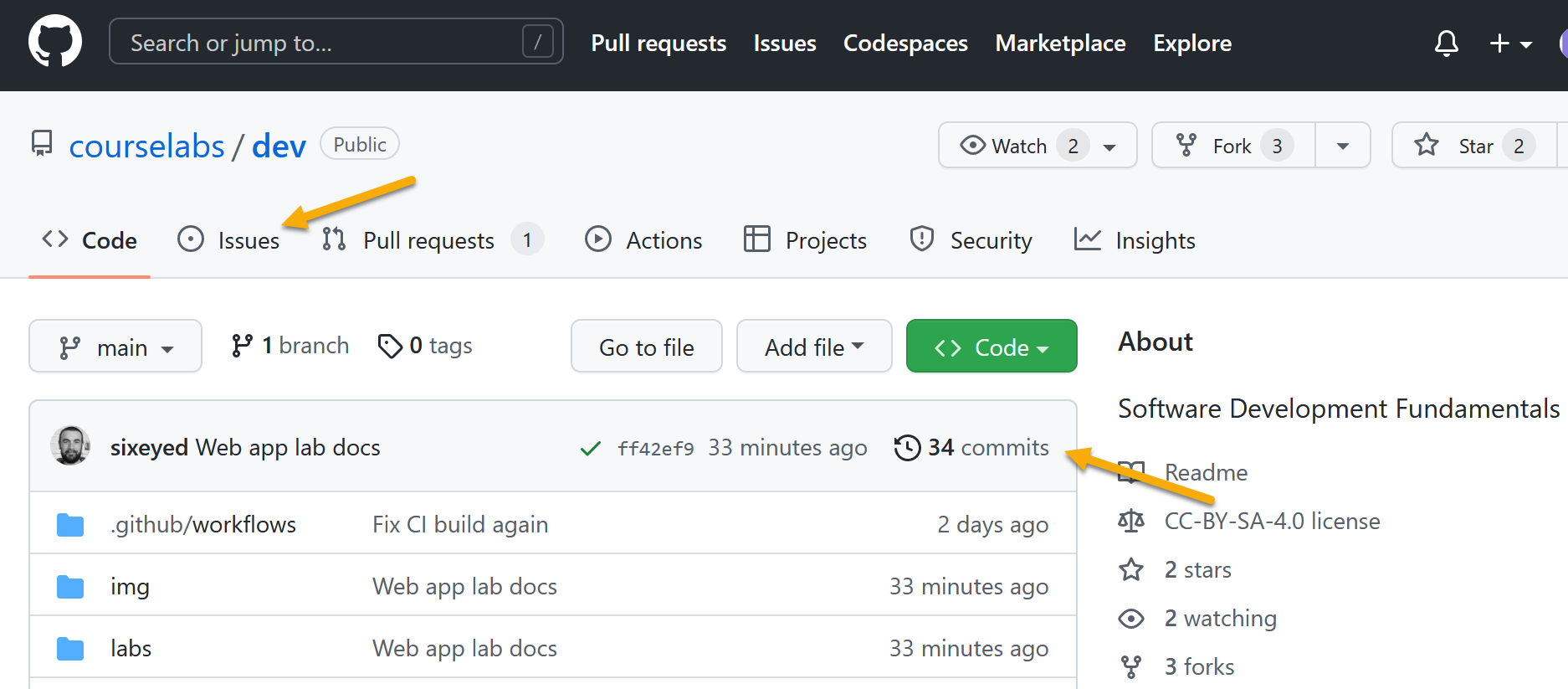 GitHub repo for the class materials